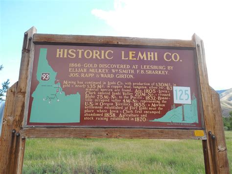 Lemhi County Historic Marker Us Hwy 93 At Carmen Idaho Flickr