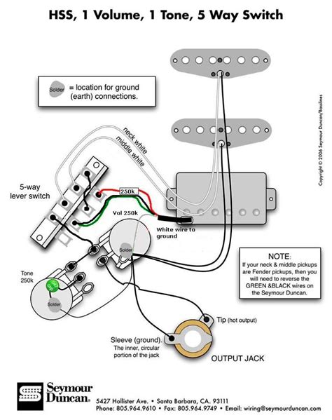 This mod adds a fixed tone control and a kill switch. 1 Vol 1 Tone 5 Way Hss Active Wiring Diagram