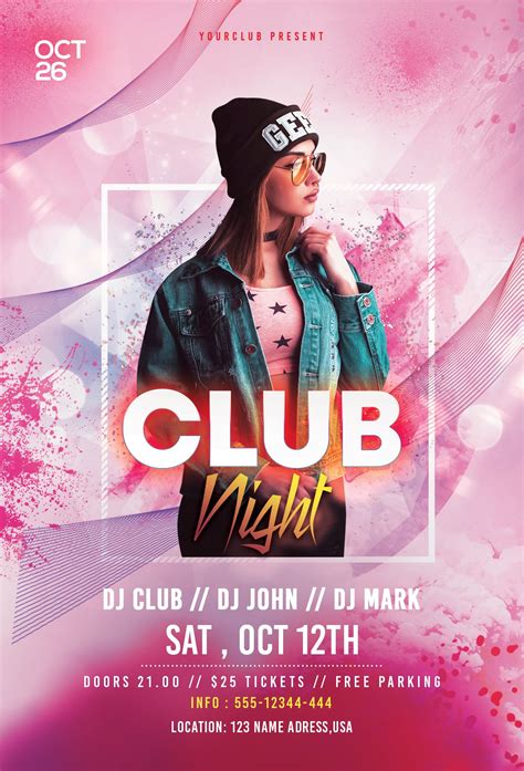 Club Flyer Templates Free Psd Financial Report