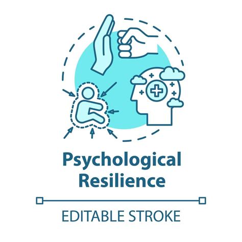 Icono Del Concepto De Resiliencia Psicológica Protección Contra El