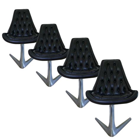 Four chromcraft sculpta chromantic chairs #star_trek #chairs. Set of Four Chromcraft Sculpta 'Star Trek' Unicorn Swivel ...