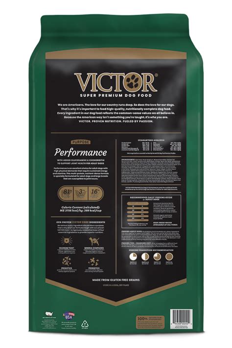 Victor developed its purpose line of dog food to meet the needs of pets with unique health needs. Victor Purpose Performance Formula Dry Dog Food | PetFlow