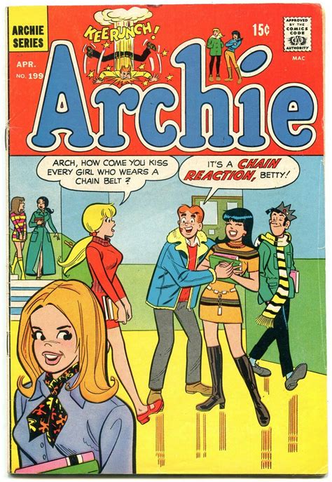 Archie 199 1970 Betty Veronica Jughead Chain Belt Gag Cover Vg