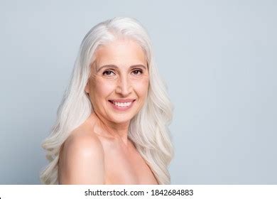 Close Photo Beautiful Aged White Hair Stock Photo Edit Now