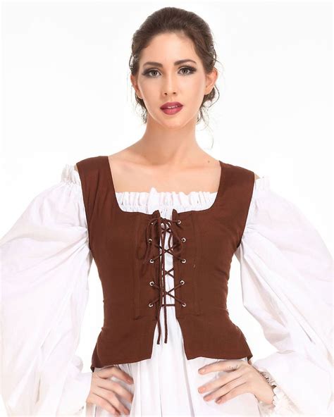 reversibile peasant bodice vest fashion medieval costume women