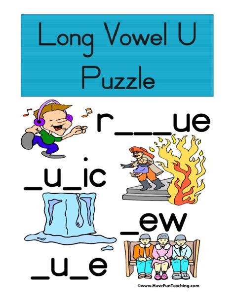 Spelling Long U Worksheet Have Fun Teaching Long Vowel U Worksheet For Pre K 2nd Grade Lesson