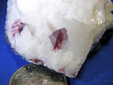 Cinnabar Crystal Cb12 On White Quartz For Sale Strictly Mineralscom