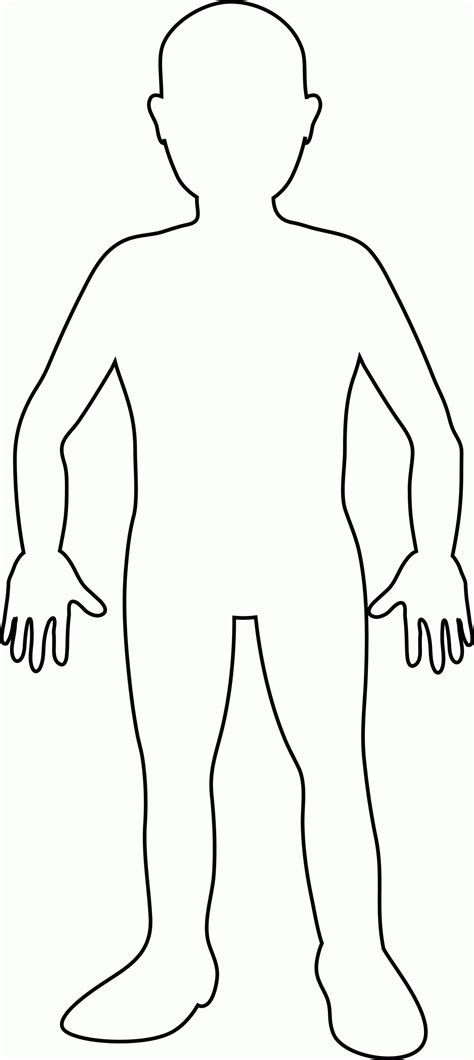 Outline Of Person Coloring Page - Coloring Home