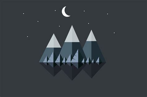 2560x1700 Minimal Mountains At Night Chromebook Pixel Wallpaper Hd