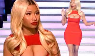 Nicki Minaj American Idol Outfit Is Busty Red Dress Too Racy For Tv