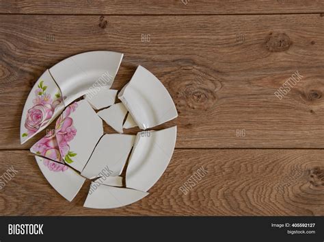 Shards Broken Plate On Image And Photo Free Trial Bigstock