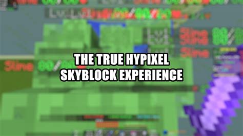 The Hypixel Skyblock Experience Youtube