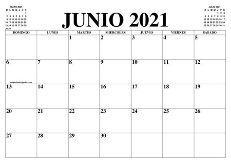 Calendario Junio 2021 El Calendario Junio Para Imprimir Gratis Mes