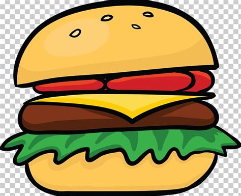 Hamburger Cheeseburger Hot Dog Veggie Burger Cartoon Png Clipart
