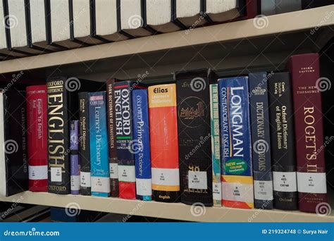 Booksdictionaries Of Different Languages In A Library Old Language