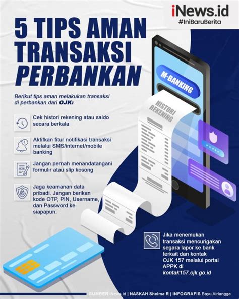 Infografis Tips Aman Transaksi Perbankan