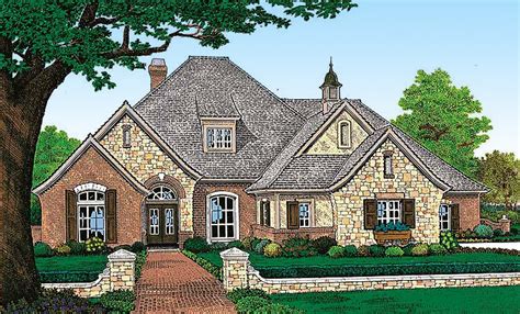 Attractive French Country Exterior 48005fm