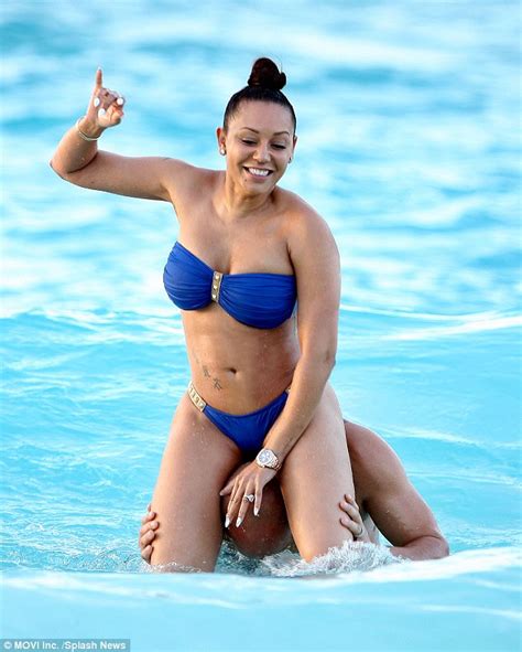 Mel B Flashes In Bikini Malfunction During Break With Stephen Belafonte Daily Mail Online