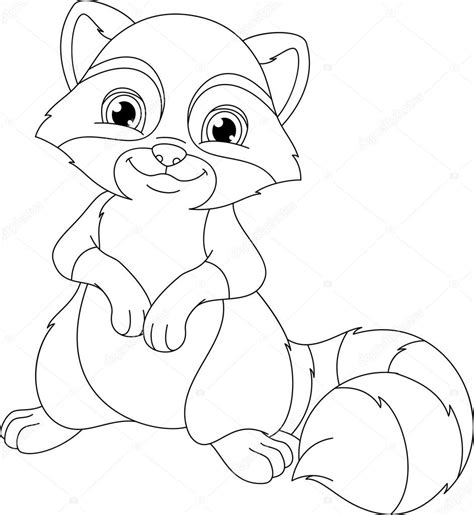 Raccoon Face Page Coloring Pages