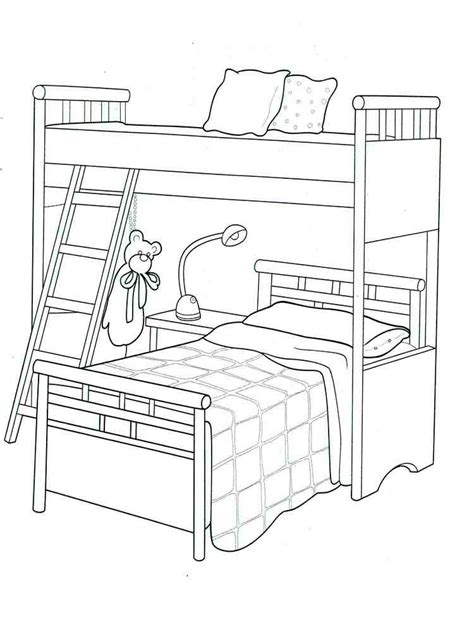 Bed Coloring Pages Printable Print Bed Coloring Page Color