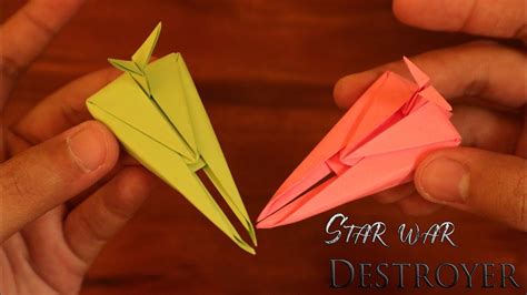 Cara membuat origami pesawat kertas | mudah dibuat. Cara membuat origami star wars star destroyer spaceships ...