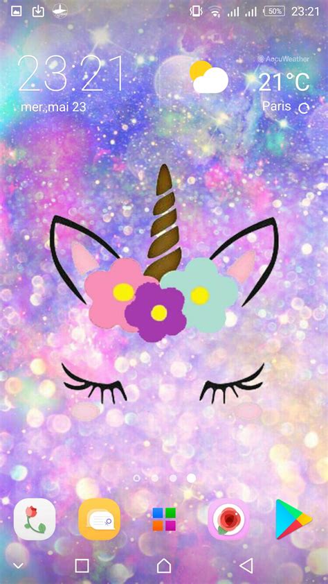Kawaii Unicorn Girly Wallpapers Cute Backgrounds Untuk Android Muat