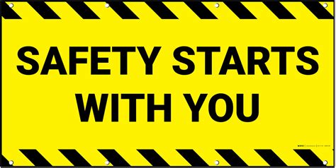 Safety Starts With You Yellow Banner