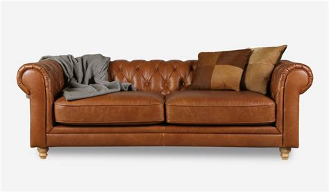 Camel Color Leather Sofa
