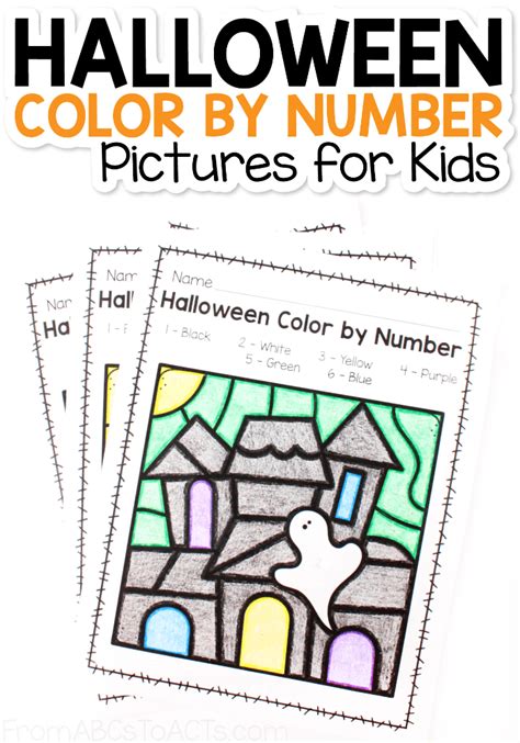 Coloring pages are fun for children of all ages and are a great educational tool that helps children develop fine motor skills, creativity and color recognition! Halloween Color by Number - From ABCs to ACTs