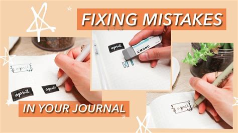 Fixing Mistakes In Your Bullet Journal Youtube