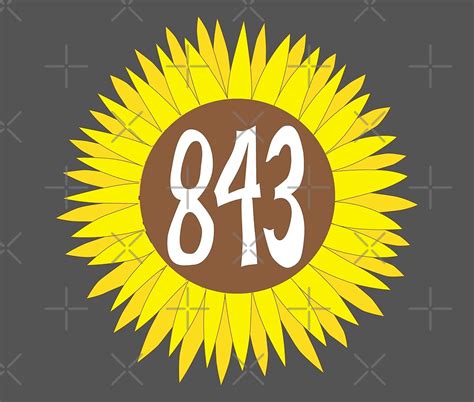 Hand Drawn South Carolina Sunflower 843 Area Code By Itsrturn Redbubble