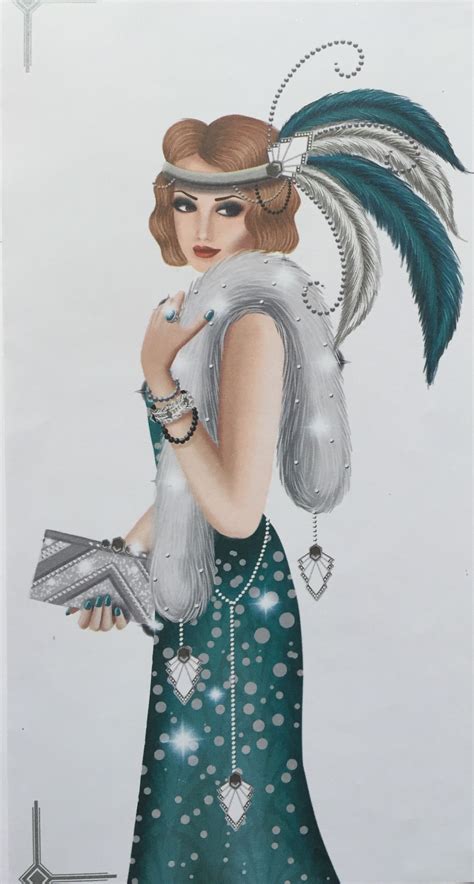 Evening Glamour Art Deco Fashion Art Deco Cards Art Deco Design