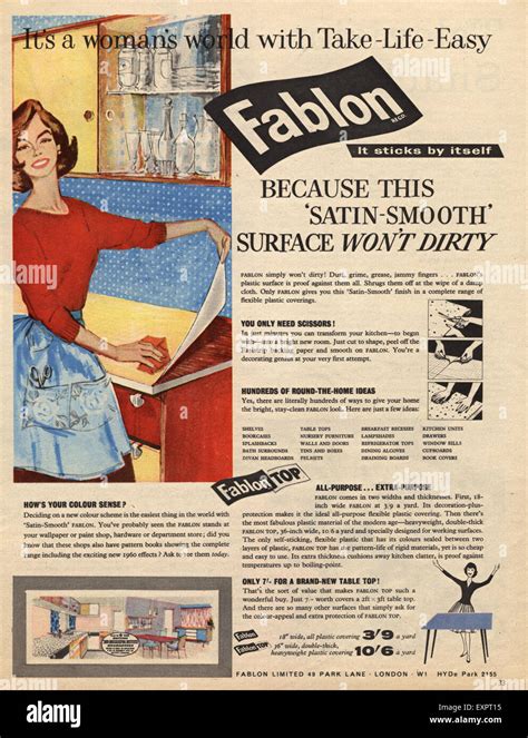 1960s Uk Fablon Magazine Advert Stock Photo Alamy