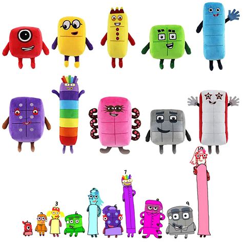 Buy Liuyi 10pcs Numberblocks Plush Stuffed Toys 1 Free Number Sticker