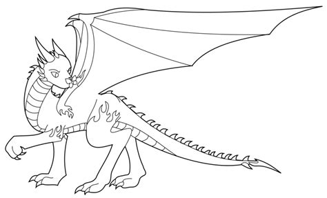 This dragon is laying down and relaxing with a smile on its face, so i would use milder. Dragon Outline Drawing - Coloring Home