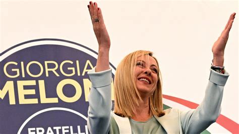 Giorgia Meloni Wint Verkiezingen Italië Nacht Van Trots Lindanl