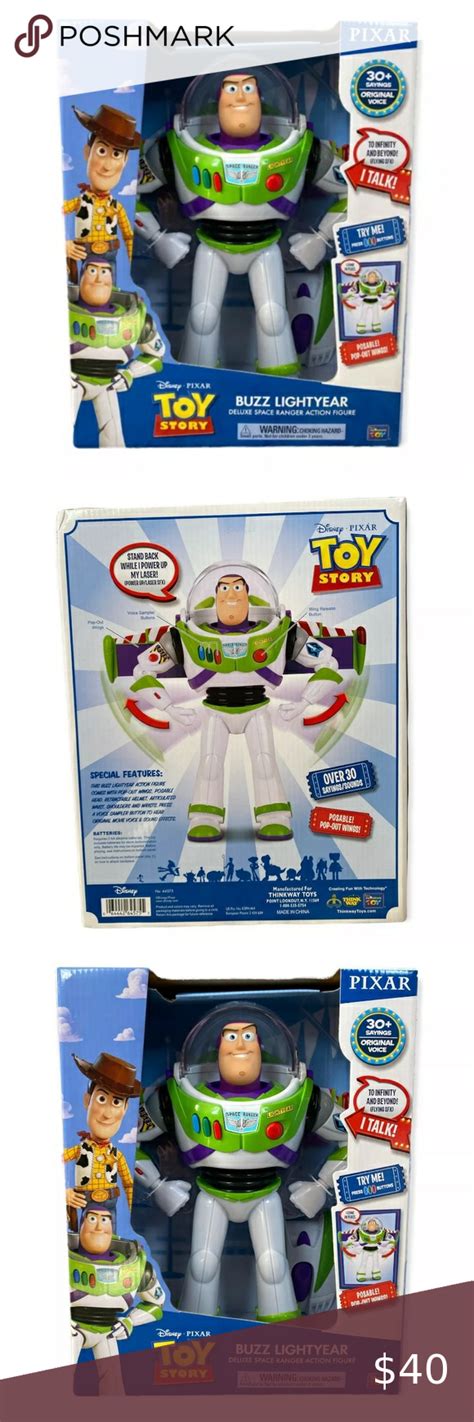 Disney Toy Story Buzz Lightyear Deluxe Space Ranger Action Figure 12