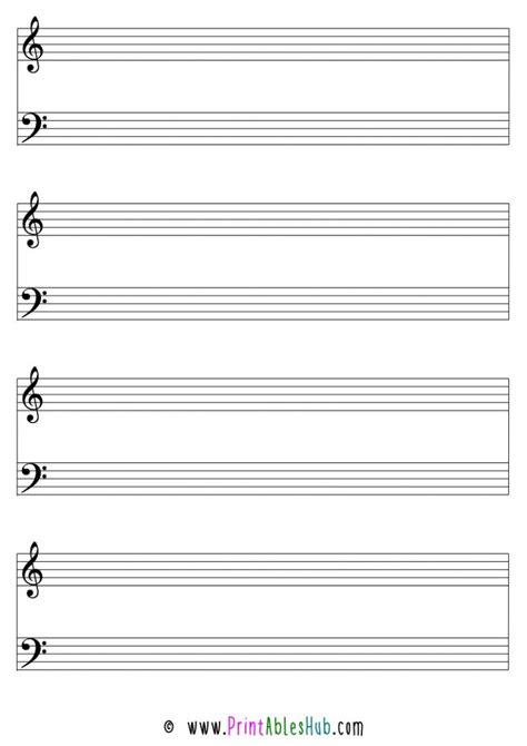 Free Printable Blank Music Sheet Templates Pdf Violin Piano Drums