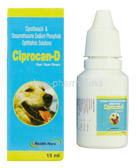 Buy Ciprocan D Eyeear Drops For Pets Ciprofloxacin Dexamethasone