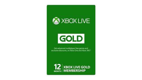 Microsoft Xbox Live 12 Month Gold Membership Card