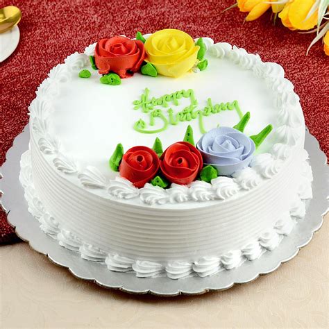 Birthday Vanilla Cake 1 Kg Cakes To Ludhiana