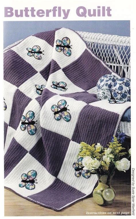 Butterfly Afghan Crochet Pattern Pretty For By PaperButtercup