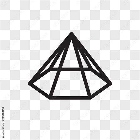 Prism Vector Icon Isolated On Transparent Background Prism Logo Design