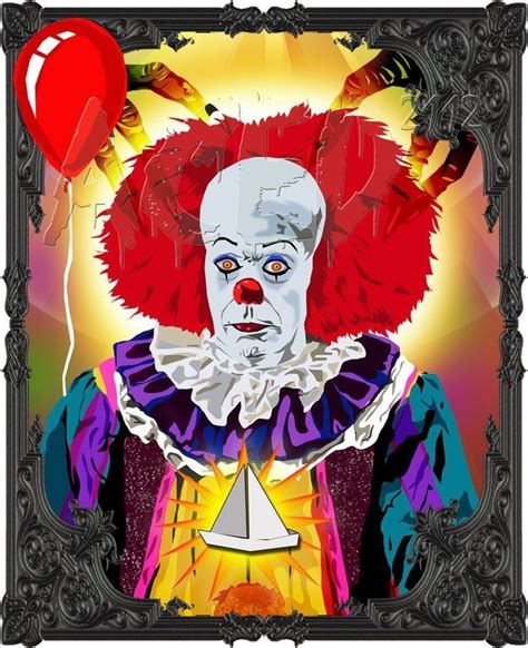 It 1990 Horror Movie Art Pennywise The Dancing Clown Pennywise