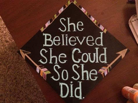 Graduation Cap Design She Believed She Could So She Did College