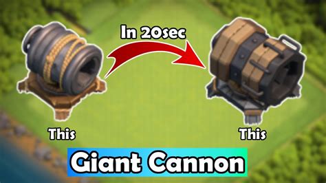 Upgrading All Buildings In Clash Of Clans Maxing Giant Cannon Clash