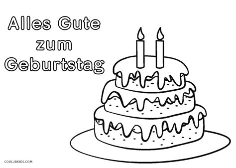 Ausmalbilder geburtstagstorte