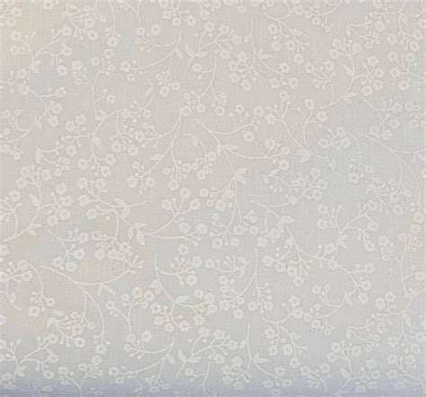 White Fabric By The Yard White Floral Fabric White Flower Etsy
