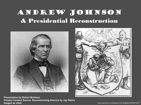 Andrew Johnson And Presidential Reconstruction