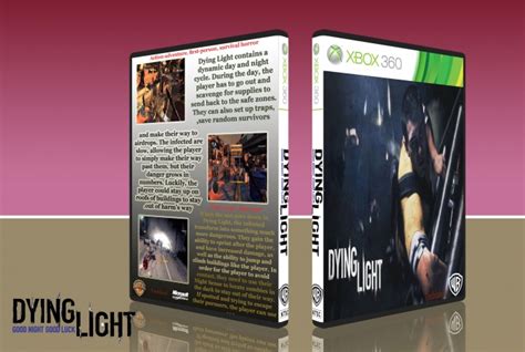 Master your combat skills to fight monsters of all kinds, both human and the undead. Dying Light Xbox 360 Box Art Cover by newman